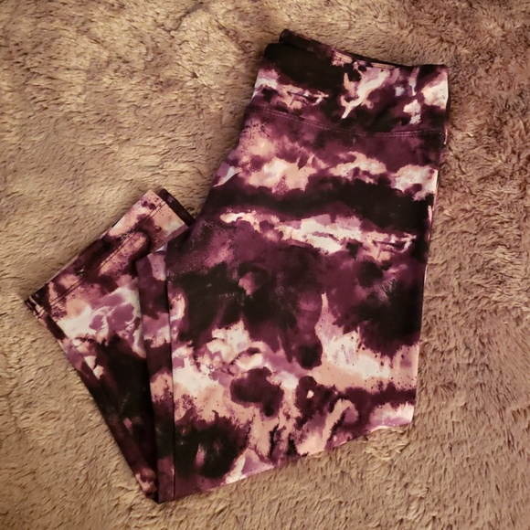 Balance Collection Pants - Balance Collection pink tie dye capri leggings.